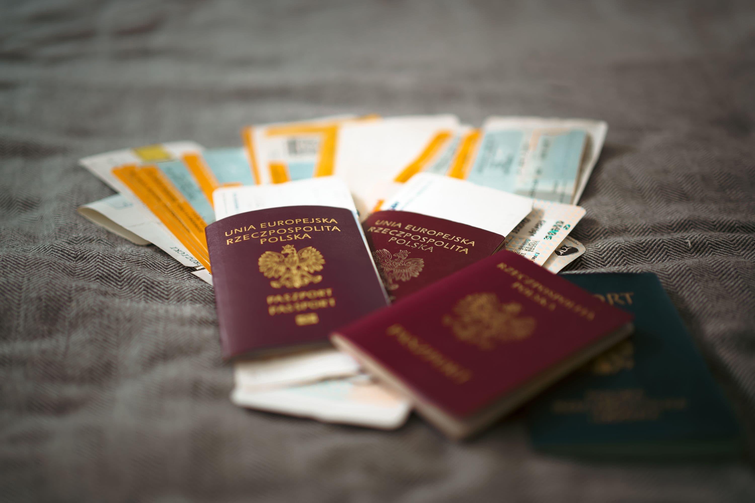 Passports representing global immigration clients